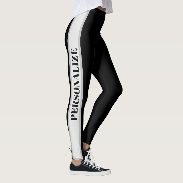 Personliga svarta och grå leggings  (Höger)