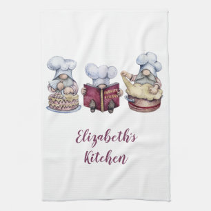 Personliga Tomtar Bakning Matlagning Söt Whimsical Kökshandduk