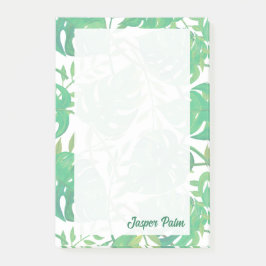 Personliga tropiska blad post-it block
