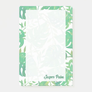 Personliga tropiska blad post-it block