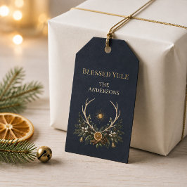Personliga välsignade jul-familjpresentetiketter presentetikett