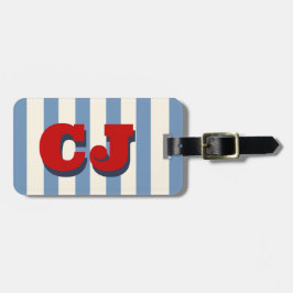 Personliga Vintage Americana Monograminitialer Bagagebricka