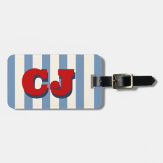 Personliga Vintage Americana Monograminitialer Bagagebricka