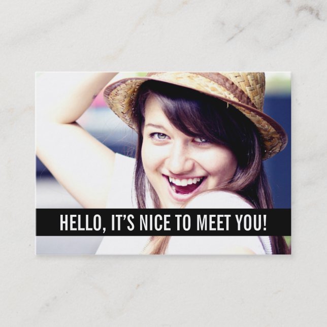 Personliga visitkortar för modernt foto visitkort (Framsida)