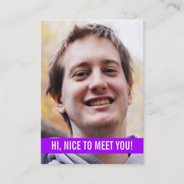 Personliga visitkortar för modernt foto visitkort (Framsida)