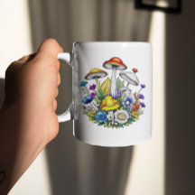 Personliga Whimsical Magiska Svampar Blommor