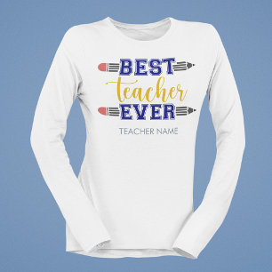 Personligad Bästa Lärare Någonsin - Anpassad Prese T Shirt
