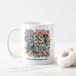 Personligad bästa mamma blommig lapptäcke Mors dag Kaffemugg
