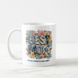Personligad bästa mamma blommig lapptäcke Mors dag Kaffemugg