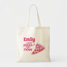 Personligad rolig pizza kärlekspresent stor shoppi