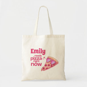 Personligad rolig pizza kärlekspresent stor shoppi tygkasse