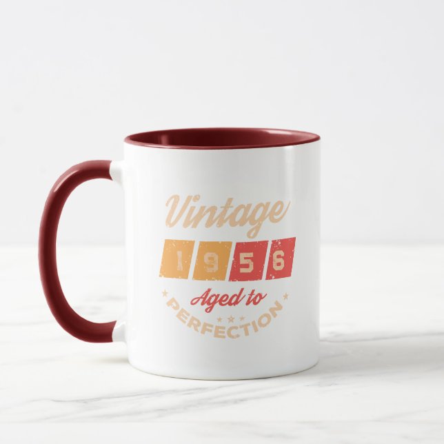 Personligad sjuttio vintage 70-årsfest mugg (Vänster)
