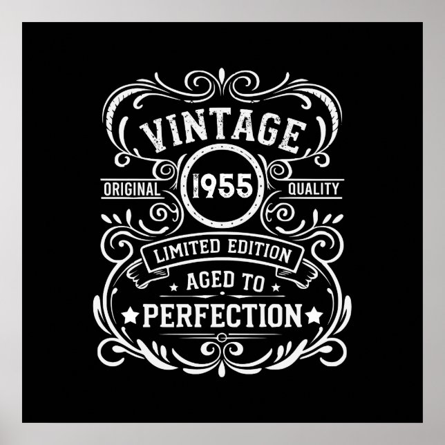 Personligad sjuttio vintage 70-årsfest poster (Framsidan)