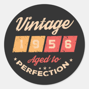 Personligad sjuttio vintage 70-årsfest runt klistermärke