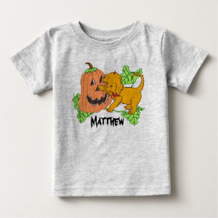 Personligad söta Halloween-pumpa och valp Tee
