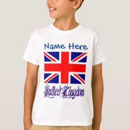 Personligad UK Flagga Heritage Pojkar T Shirt