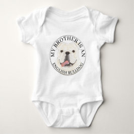 Personligad vit engelsk bulldog hund t shirt