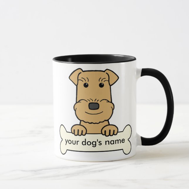 PersonligAiredale Mugg (Höger)
