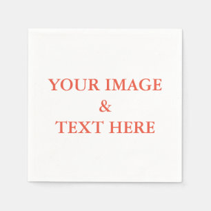 Personliganpassningsbar din egna foto & text pappersservett