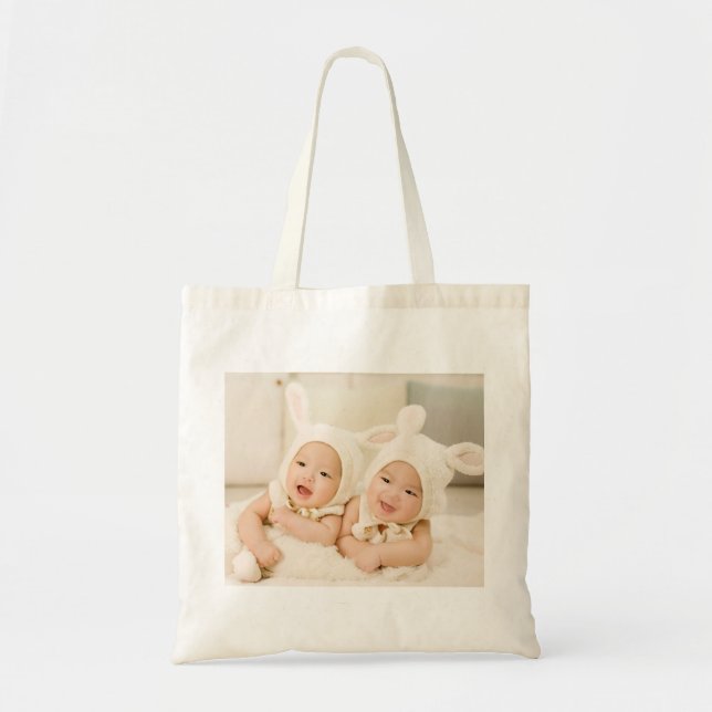 Personliganpassningsbar ditt egna babyfoto tygkasse (Framsidan)