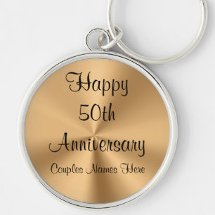 Personligårsdag Keychains med DIN TEXT Rund Silverfärgad Nyckelring