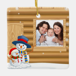Personligbaby prydnad för foto för jul julgransprydnad keramik