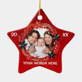 Personligbaby prydnad för foto för jul julgransprydnad keramik