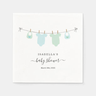 Personligbaby shower kopplar samman pojkar pappersservett