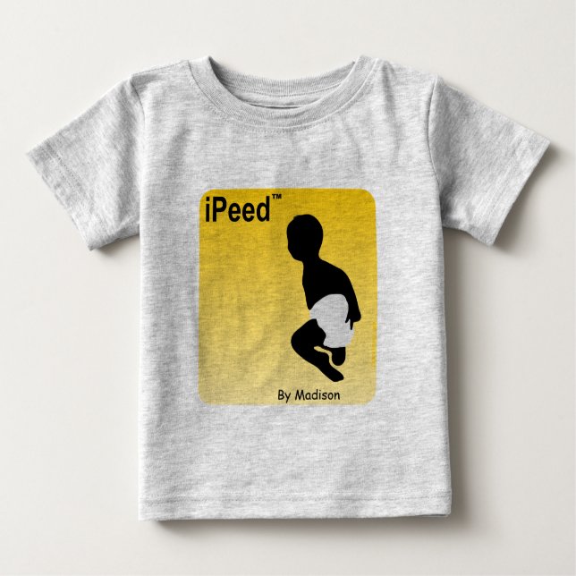 Personligbabyskjorta, iPeed av Madison Tee Shirt (Framsida)
