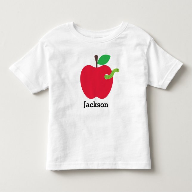 Personligback to schoolApple skjorta T-shirt (Framsida)
