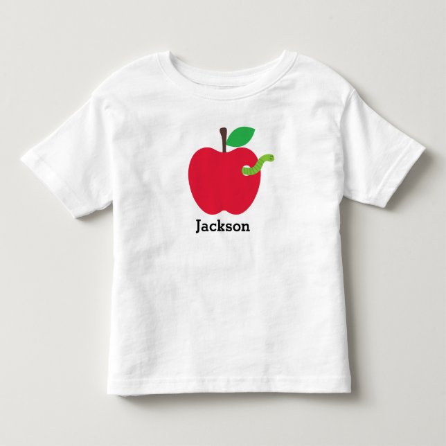 Personligback to schoolApple skjorta Tröja (Framsida)