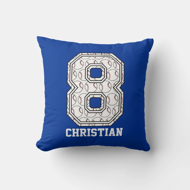 Personligbaseball numrerar 8 kudde (Framsida)