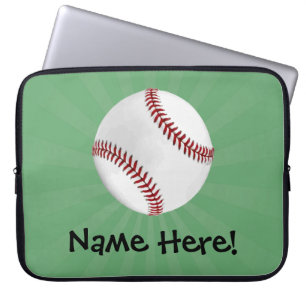 Personligbaseball på grönt lurar pojkar laptop fodral