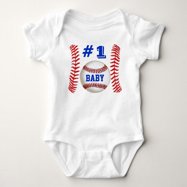 Personligbaseballdräkt för babyar t-shirt (Framsida)