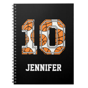 Personligbasket numrerar 10 anteckningsbok