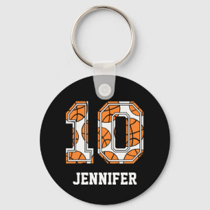 Personligbasket numrerar 10 nyckelring