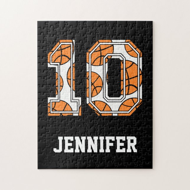 Personligbasket numrerar 10 pussel (Vertikal)
