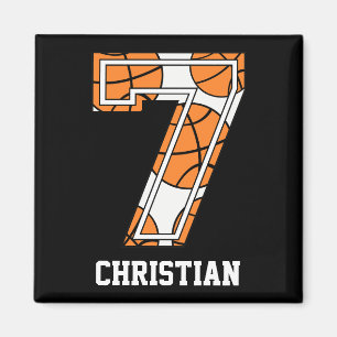 Personligbasket numrerar 7 magnet
