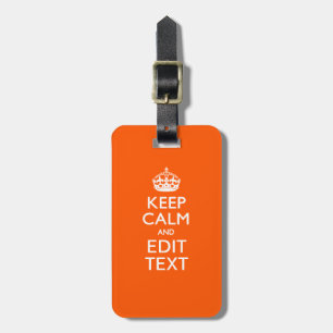 PersonligBEHÅLLALUGN din orange brytning för text Bagagebricka