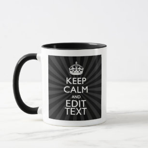 PersonligBEHÅLLALUGN din textsvartSunburst Mugg