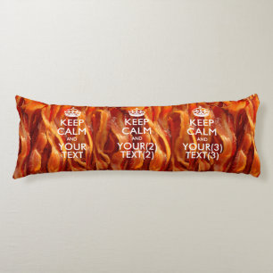 PersonligBEHÅLLALUGN OCH din text för bacon Kroppskudde