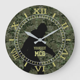 PersonligBigfoot Sasquatch Camo stil Stor Klocka