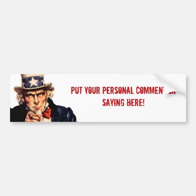 Personligbildekal för Uncle Sam Bildekal (Framsidan)