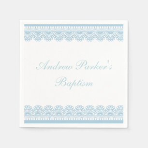 Personligblåttdop/baby shower servetter