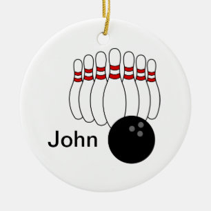 Personligbowling Julgransprydnad Keramik