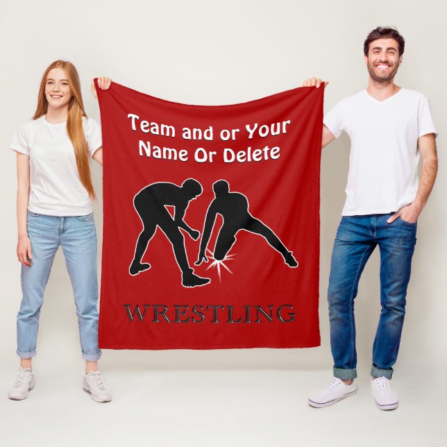 Personligbrottningfilt som är röd eller dina fleecefilt (På plats)