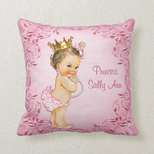 PersonligbrunettPrincess Glamorös Rosa Kudde