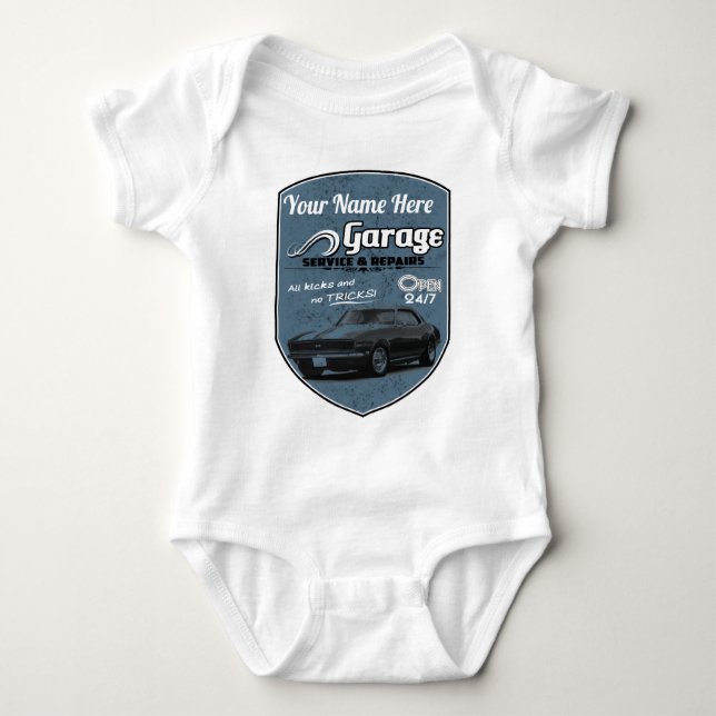 PersonligCamaro garage T-shirt (Framsida)