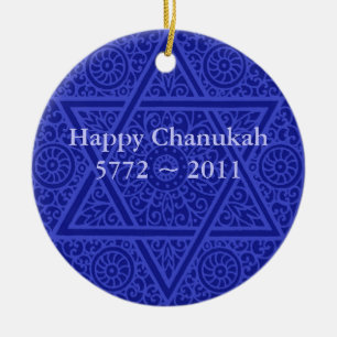 PersonligChanukah prydnad Julgransprydnad Keramik