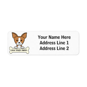 PersonligChihuahua Returadress Etikett